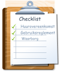 Checklist Huurovereenkomst Gebruiksreglement Waarborg